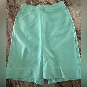 J CREW, elegant Mint Green Skirt, size 0